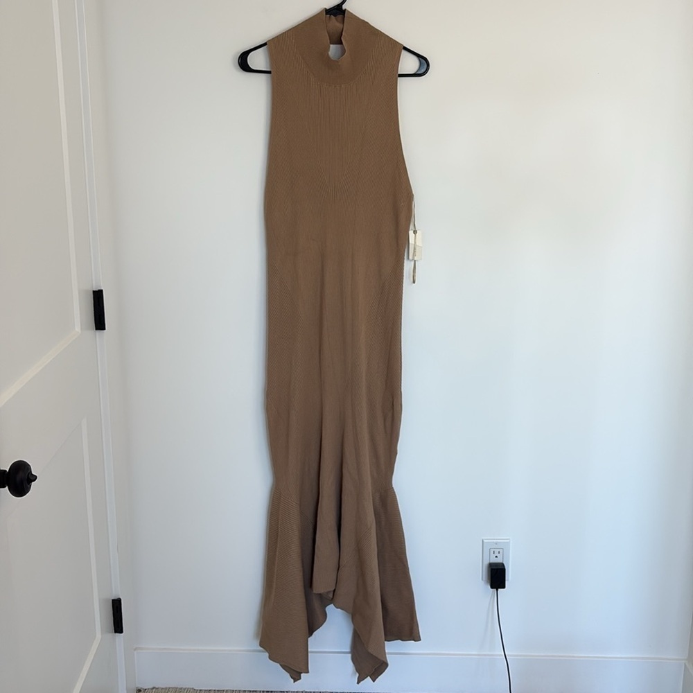 Anthropologie Mock Neck Midi Ribbed Dress - Picture 5 of 11